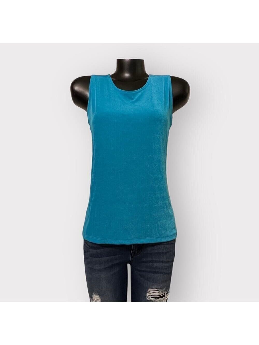 Lotus VINTAGE NWT Womens Tank Top sz M Sleeveless Shirt 80’s 90’s 80s 90s Blue